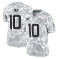Choea D.Broncos #10 Bo Nix Player Arctic Camo Salute To Service Limited Stitched Jerseys