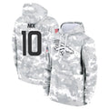 Choea D.Broncos #10 Bo Nix Player Arctic Camo Salute to Service Hoodies Limited Game Stitched Jerseys