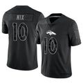 Choea D.Broncos #10 Bo Nix Player Black RFLCTV Limited  Jerseys