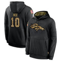 Choea D.Broncos #10 Bo Nix Player Black Salute to Service Pullover Hoodies Limited Stitched Jerseys
