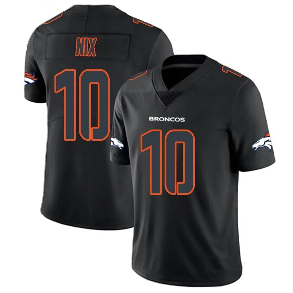 Choea D.Broncos #10 Bo Nix Player Limited Black Impact Jerseys
