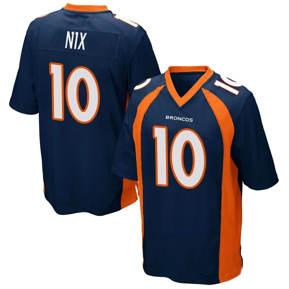 Choea D.Broncos #10 Bo Nix Player Navy Game Stitched Jerseys