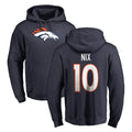 Choea D.Broncos #10 Bo Nix Player Navy Pullover Hoodie Limited Stitched Jerseys