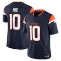 Choea D.Broncos #10 Bo Nix Player Navy Vapor F.U.S.E. Limited Stitched Jerseys