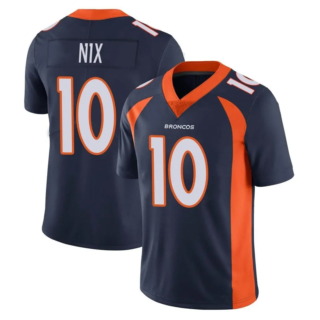 Choea D.Broncos #10 Bo Nix Player Navy Vapor Untouchable Limited Game Stitched Jerseys