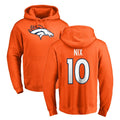 Choea D.Broncos #10 Bo Nix Player Orange Pullover Hoodie Limited Stitched Jerseys