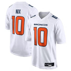 Choea D.Broncos #10 Bo Nix Player White Fashion Limited Game Stitched Jerseys