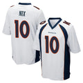 Choea D.Broncos #10 Bo Nix Player White Game Stitched Jerseys