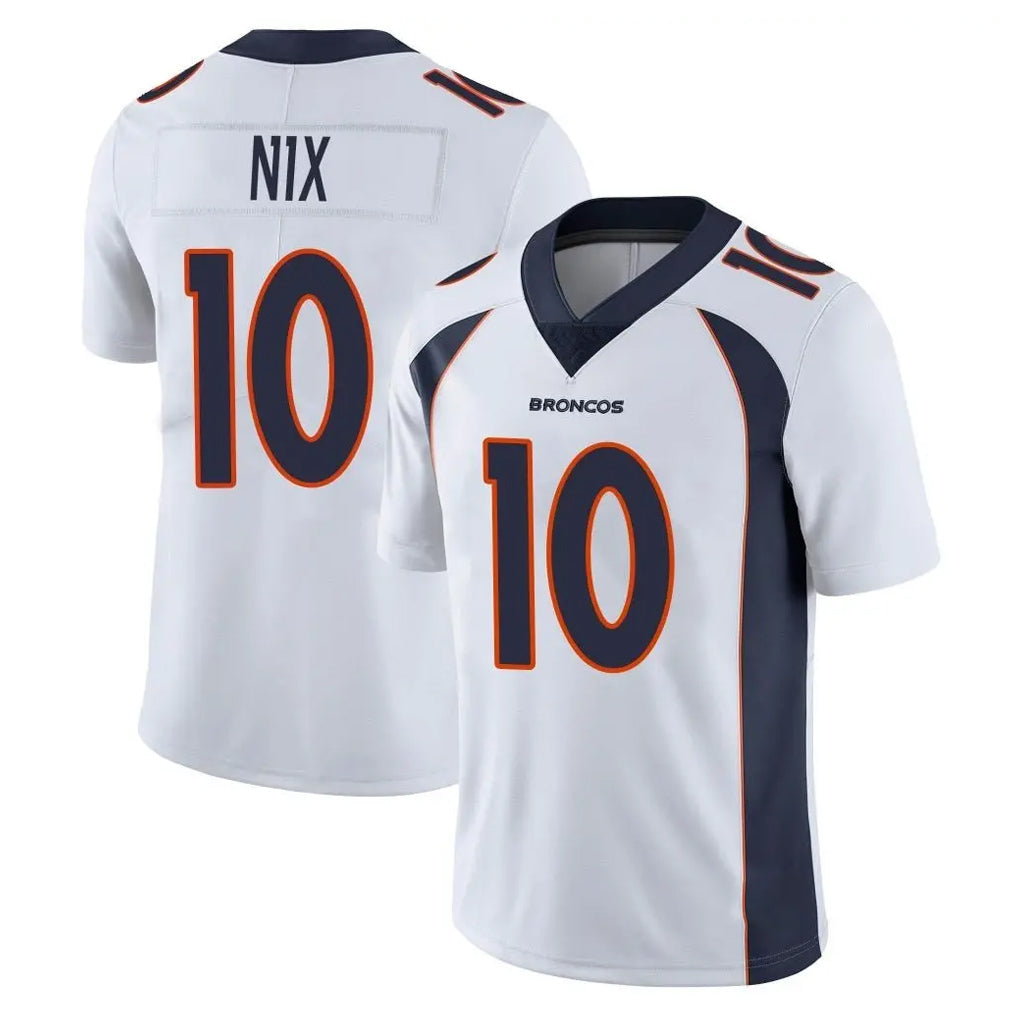 Choea D.Broncos #10 Bo Nix Player White Vapor Untouchable Limited Home Game Stitched Jerseys