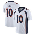 Choea D.Broncos #10 Bo Nix Player White Vapor Untouchable Limited Home Game Stitched Jerseys