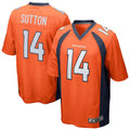 Choea D.Broncos #14 Courtland Sutton Orange Replica Game Stitched Jerseys