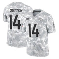 Choea D.Broncos #14 Courtland Sutton Player Arctic Camo Salute To Service Limited Stitched Jerseys