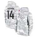 Choea D.Broncos #14 Courtland Sutton Player Arctic Camo Salute to Service Hoodies Limited Game Stitched Jerseys