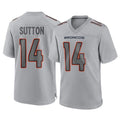 Choea D.Broncos #14 Courtland Sutton Player Gray Atmosphere Fashion Limited Game Stitched Jerseys