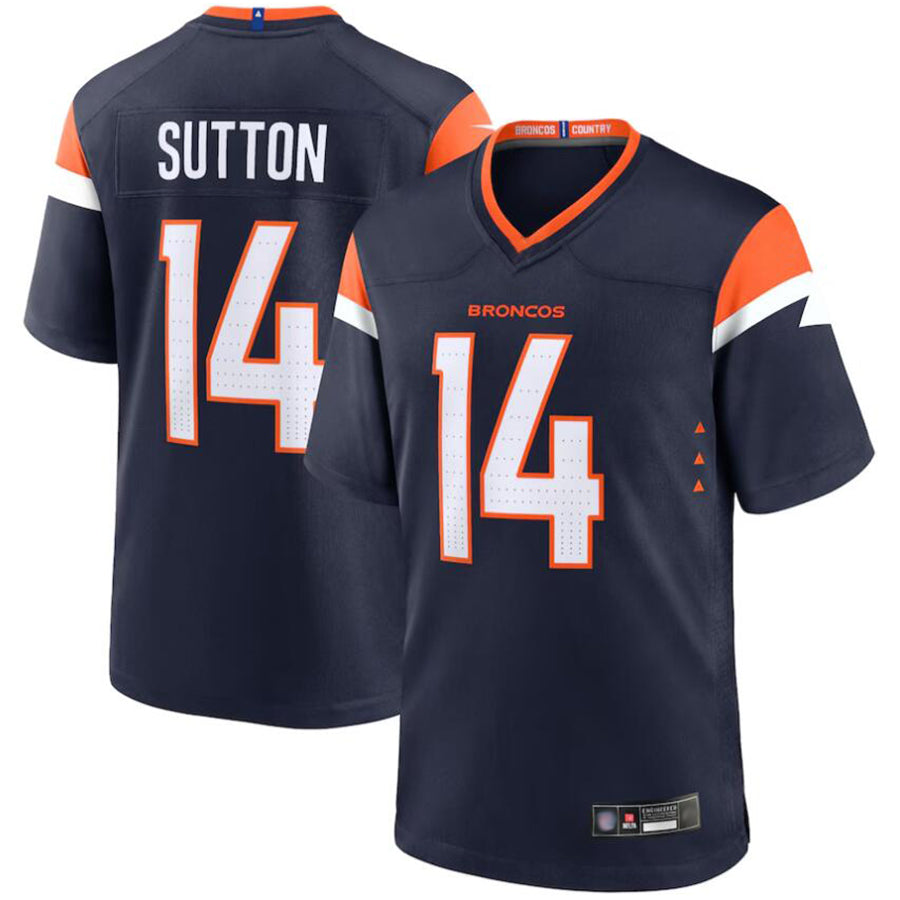 Choea D.Broncos #14 Courtland Sutton Player Navy Home Replica Game Stitched Jerseys