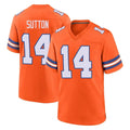 Choea D.Broncos #14 Courtland Sutton Player Orange Alternate Collection Throwback Game Stitched Jerseys