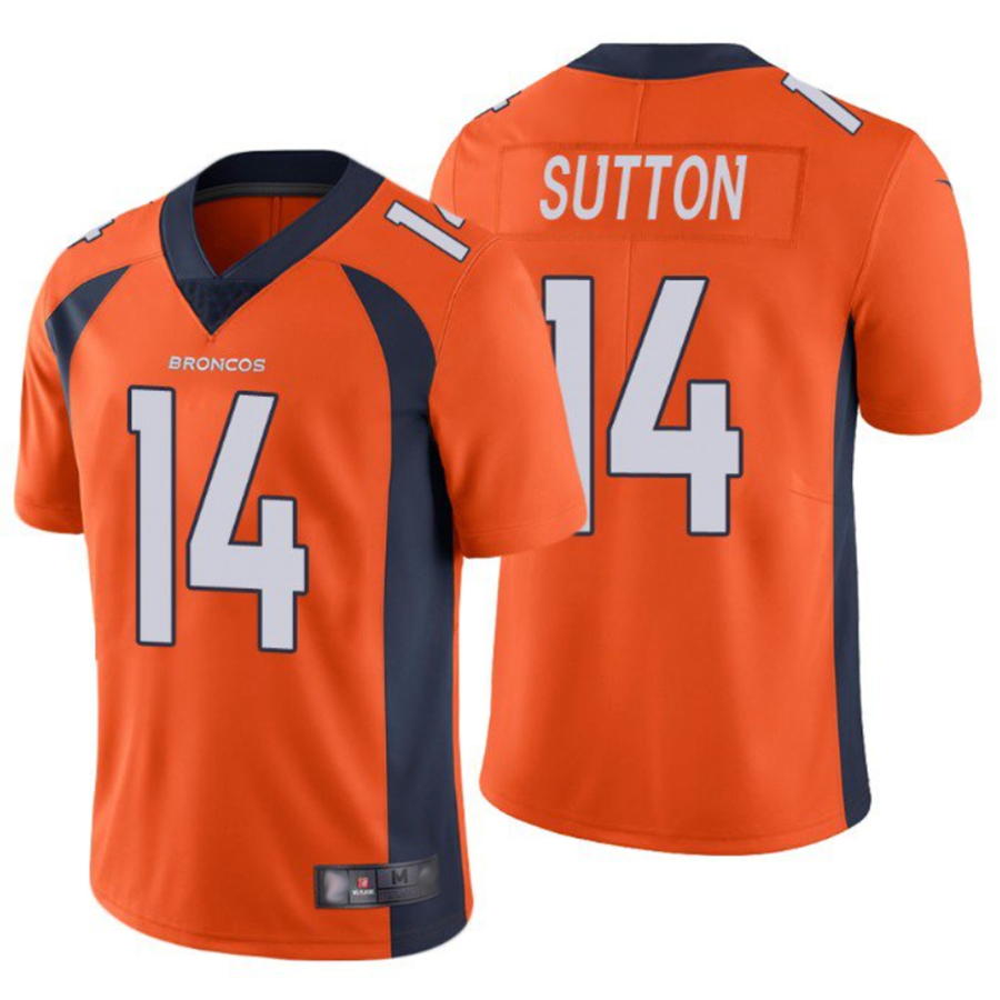 Choea D.Broncos #14 Courtland Sutton Player Orange Limited Stitched Jerseys