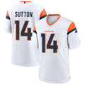 Choea D.Broncos #14 Courtland Sutton Player White Home Game Stitched Jerseys