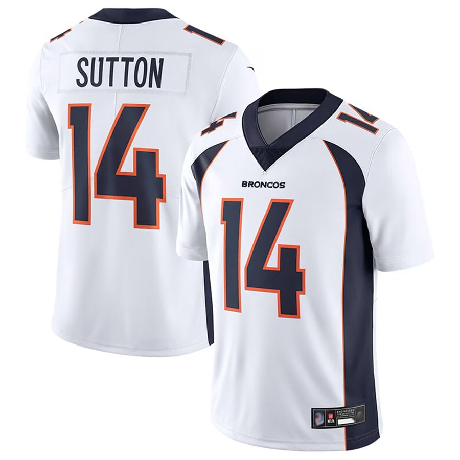 Choea D.Broncos #14 Courtland Sutton Player White Replica Game Stitched Jerseys