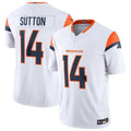 Choea D.Broncos #14 Courtland Sutton Player White Vapor F.U.S.E. Limited Stitched Jerseys