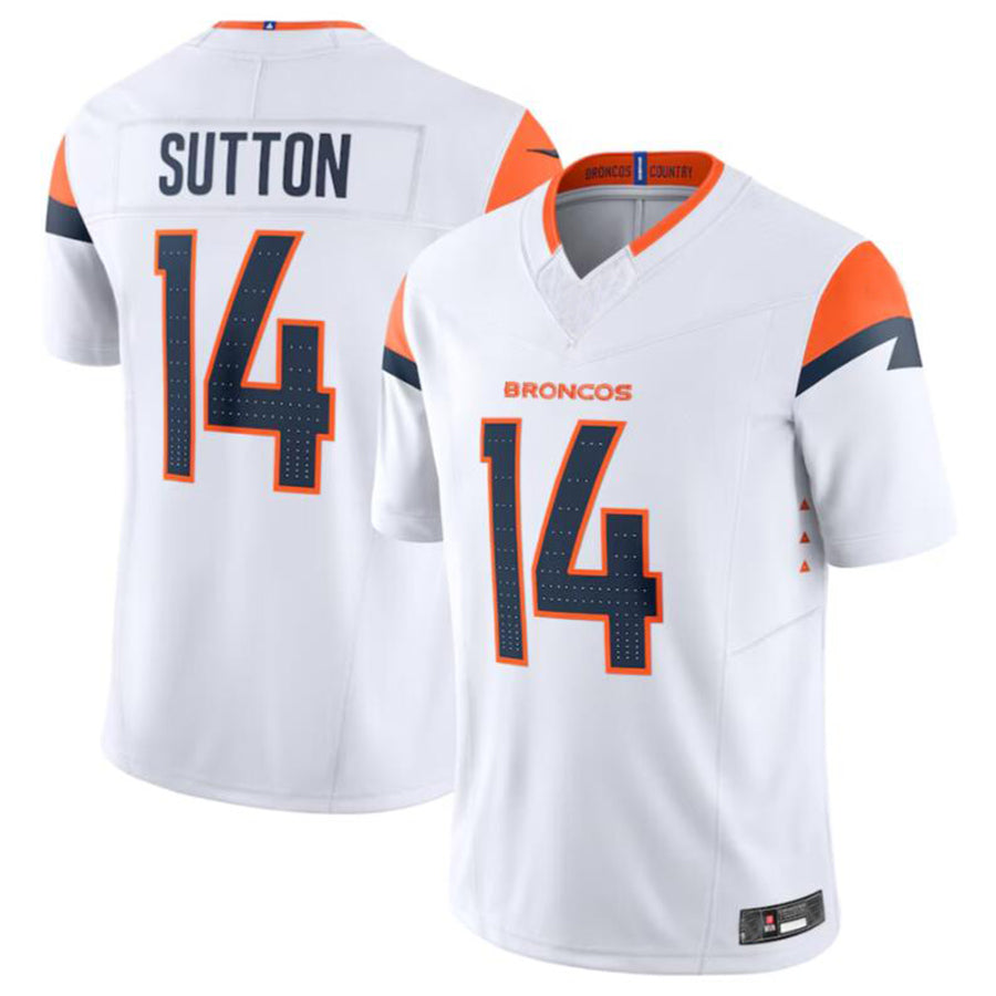 Choea D.Broncos #14 Courtland Sutton White Vapor F.U.S.E. Limited Jersey American Stitched Jerseys