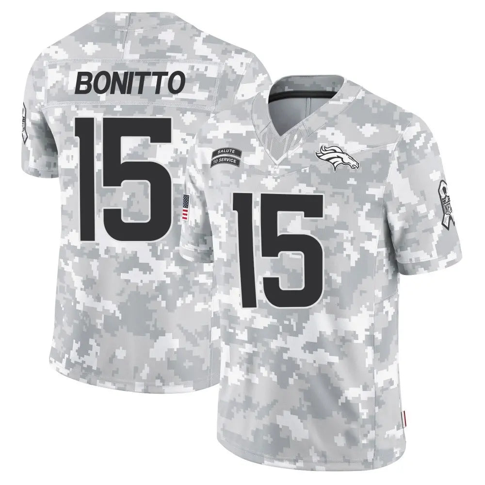 Choea D.Broncos #15 Nik Bonitto Player Arctic Camo Salute to Service Limited Stitched Jerseys