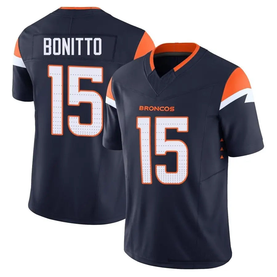 Choea D.Broncos #15 Nik Bonitto Player Navy Vapor F.U.S.E. Limited Stitched Jerseys