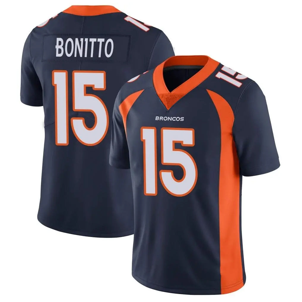 Choea D.Broncos #15 Nik Bonitto Player Navy Vapor Untouchable Limited Game Stitched Jerseys