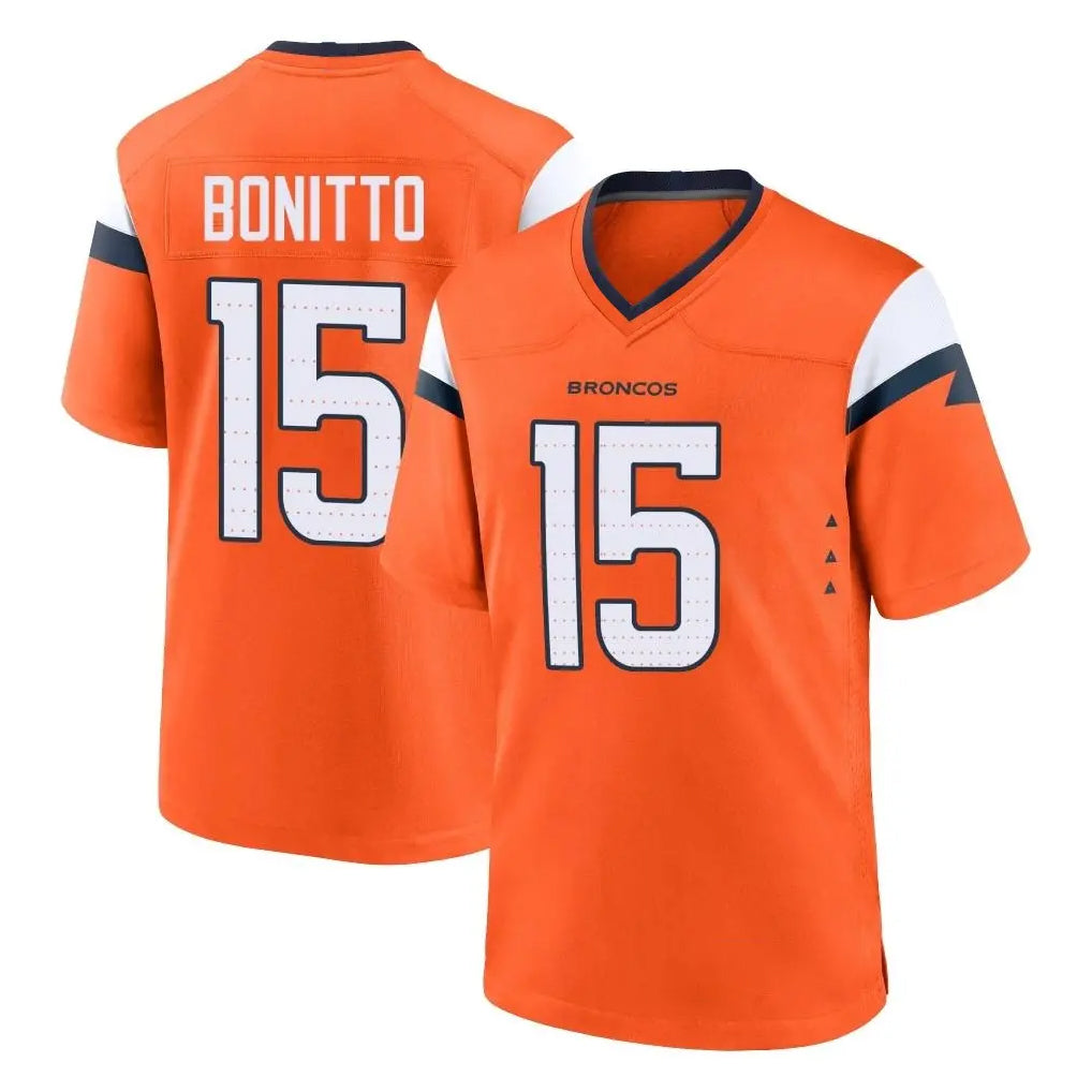 Choea D.Broncos #15 Nik Bonitto Player Orange Home Game Stitched Jerseys