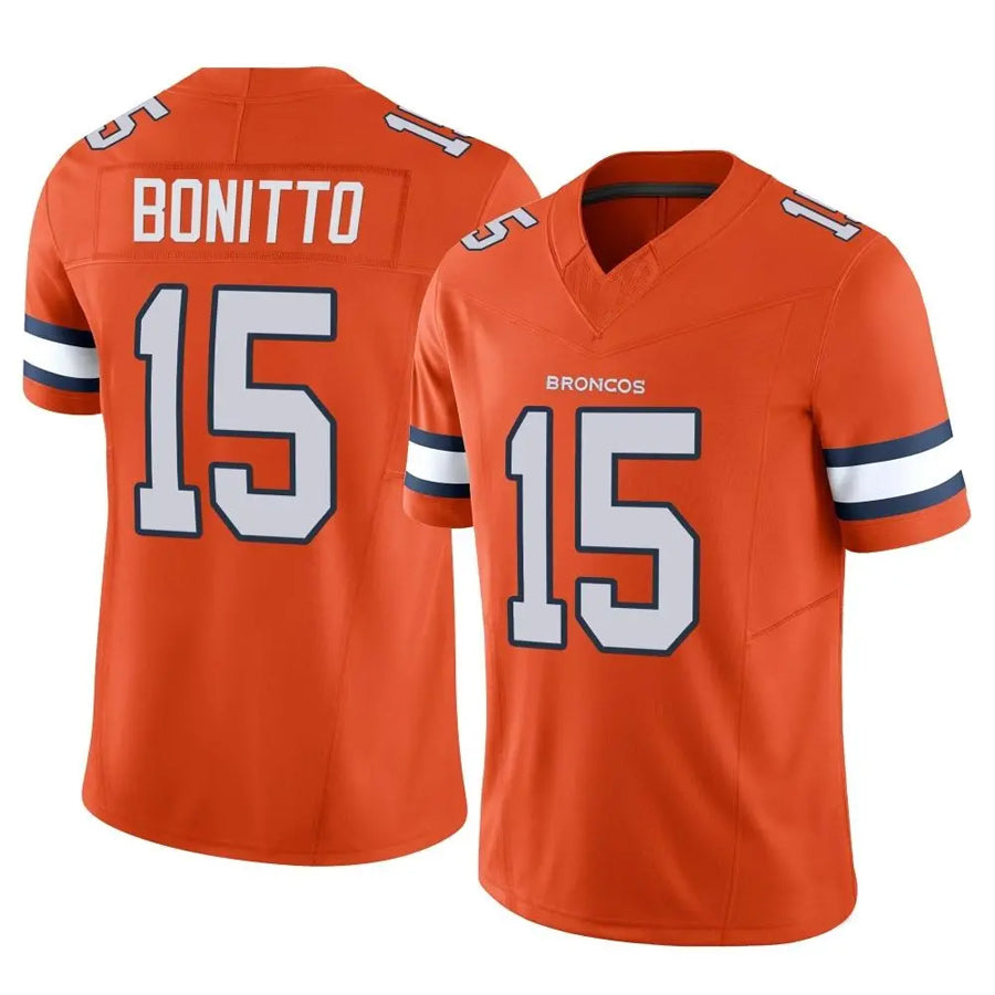 Choea D.Broncos #15 Nik Bonitto Player Orange Vapor F.U.S.E. Limited Stitched Jerseys