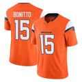 Choea D.Broncos #15 Nik Bonitto Player Orange Vapor F.U.S.E. Limited Home Game Stitched Jerseys