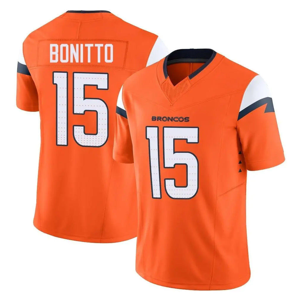 Choea D.Broncos #15 Nik Bonitto Player Orange Vapor F.U.S.E. Limited Home Game Stitched Jerseys