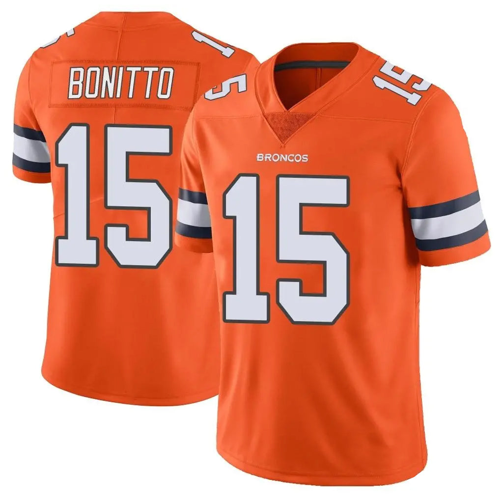 Choea D.Broncos #15 Nik Bonitto Player Orange Vapor Untouchable Limited Home Game Stitched Jerseys