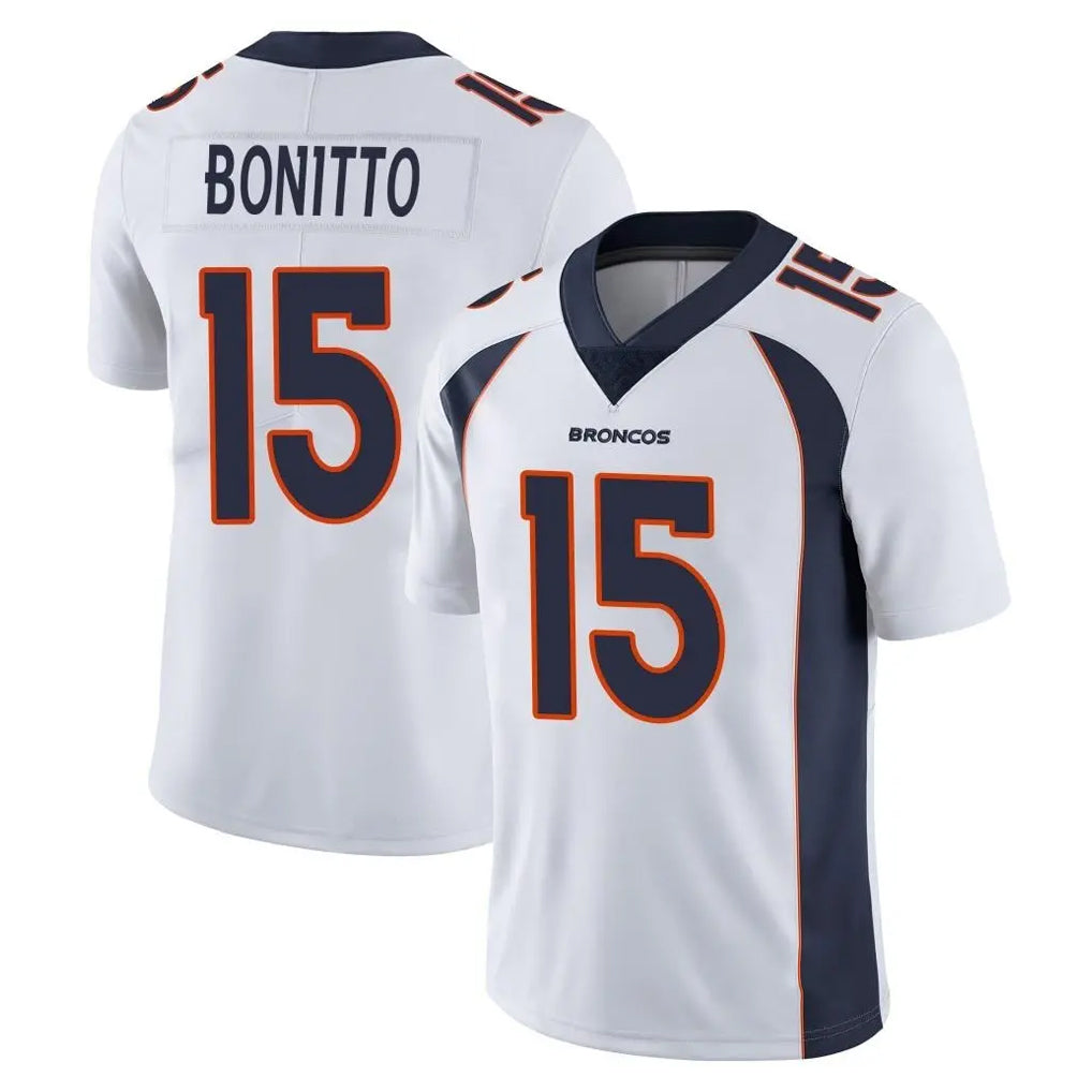 Choea D.Broncos #15 Nik Bonitto Player White Vapor Untouchable Limited Home Game Stitched Jerseys