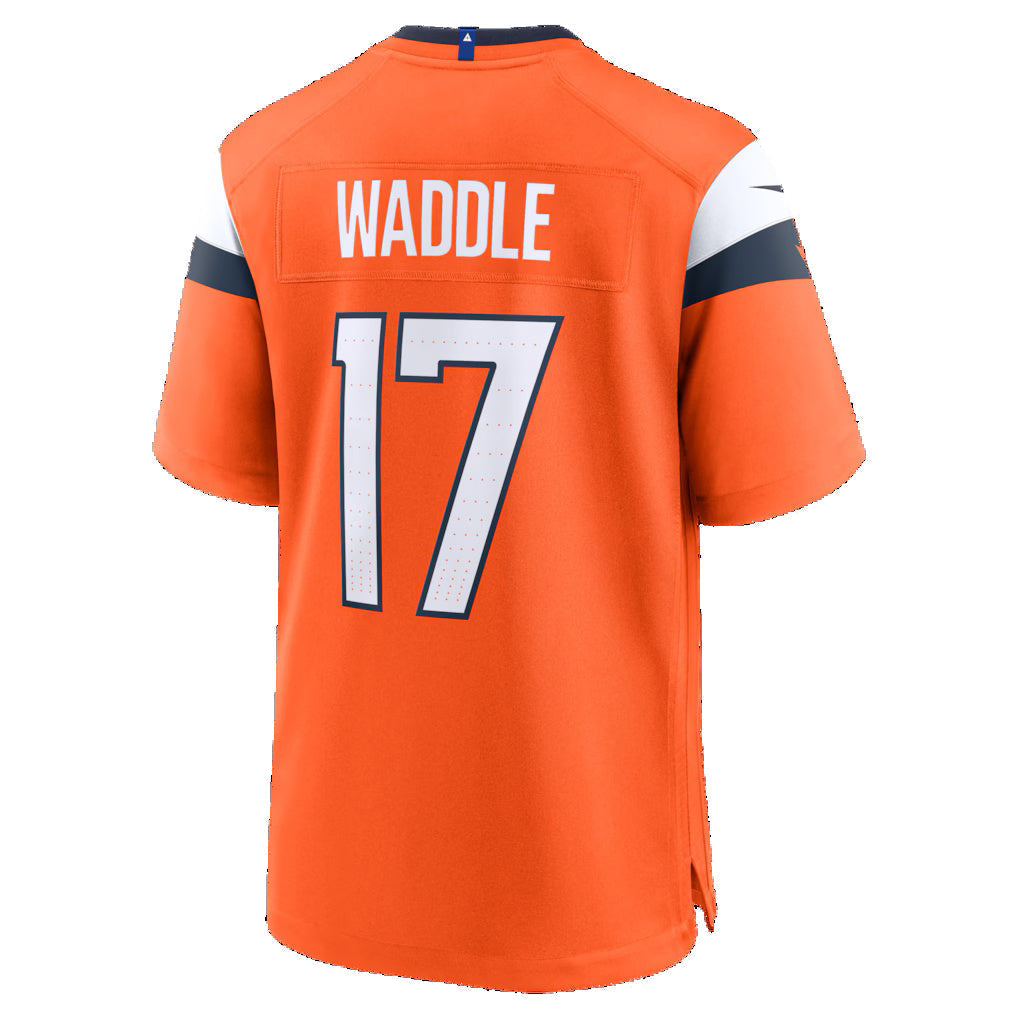 Choea D.Broncos #17 Jaylen Waddle Orange Game Stitched Jerseys