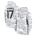 Choea D.Broncos #17 Jaylen Waddle Player Arctic Camo Salute to Service Hoodies Limited Game Stitched Jerseys