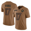 Choea D.Broncos #17 Jaylen Waddle Player Brown Salute To Service Limited Stitched Jerseys