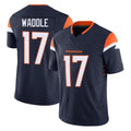 Choea D.Broncos #17 Jaylen Waddle Player Navy Limited Vapor F.U.S.E. Home Game Stitched Jerseys