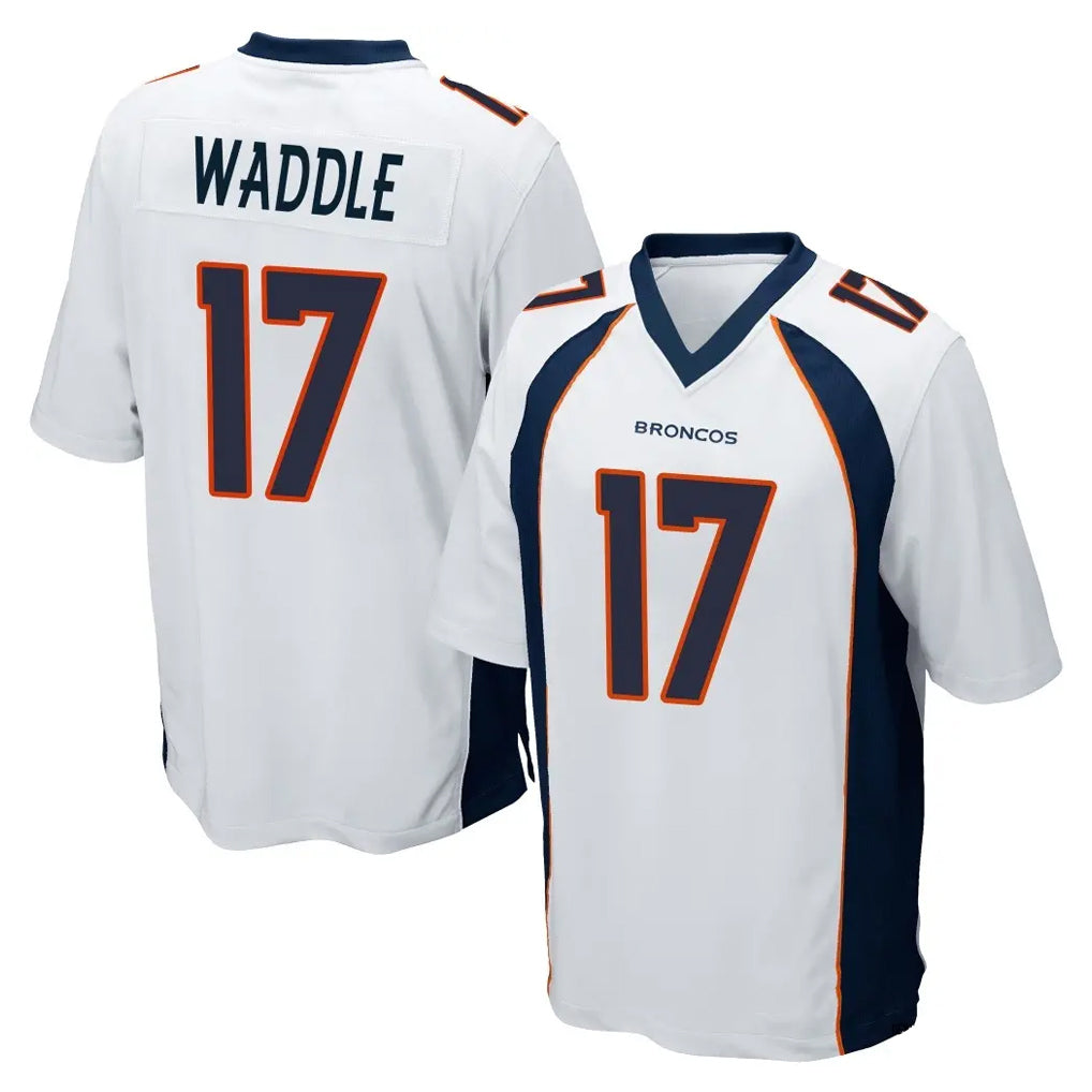 Choea D.Broncos #17 Jaylen Waddle Player White Game Stitched Jerseys