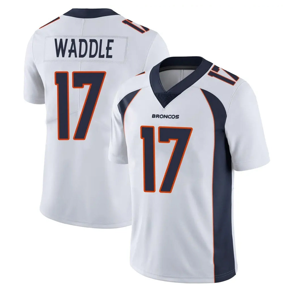 Choea D.Broncos #17 Jaylen Waddle Player White Vapor Untouchable Limited Home Game Stitched Jerseys