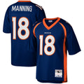 Choea D.Broncos #18 Peyton Manning Player Mitchell & Ness Navy Legacy Replica Stitched  Jerseys