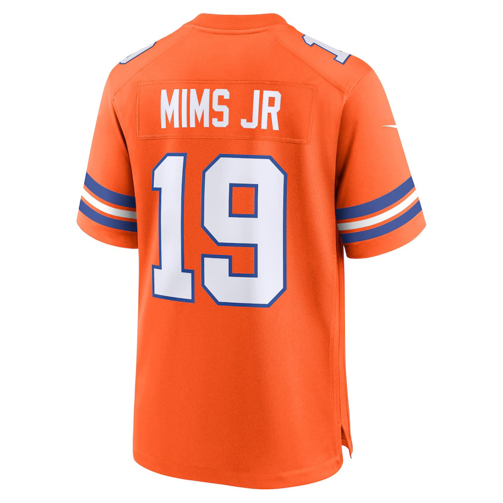 Choea D.Broncos #19 Marvin Mims Jr Orange Mile High Collection 1977 Throwback Player Game Stitched Jerseys