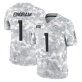 Choea D.Broncos #1 Evan Engram Player Arctic Camo Salute To Service Limited Stitched Jerseys