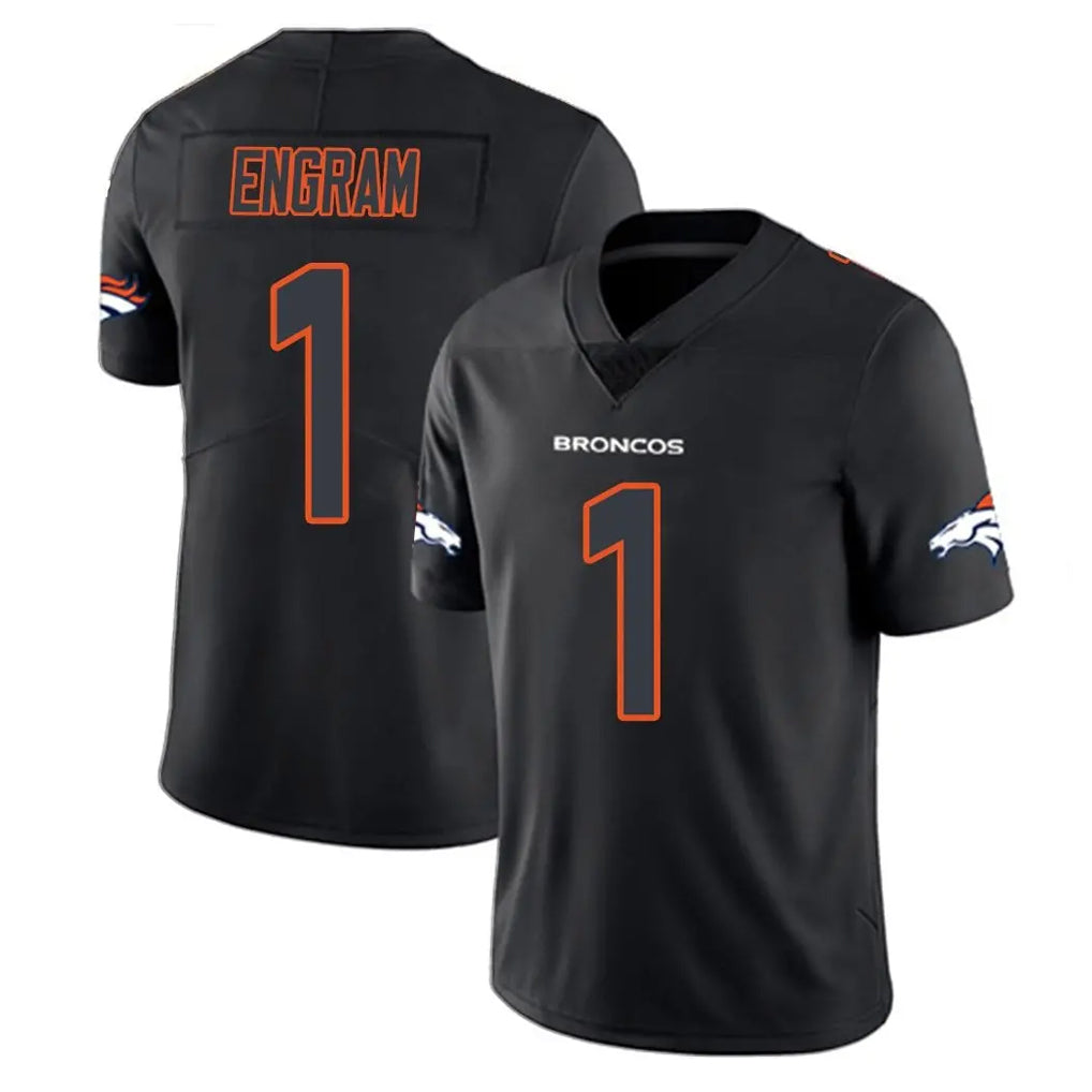Choea D.Broncos #1 Evan Engram Player Black Impact Limited Game Stitched Jerseys