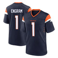 Choea D.Broncos #1 Evan Engram Player Navy Home Game Stitched Jerseys