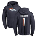 Choea D.Broncos #1 Evan Engram Player Navy Pullover Hoodie Limited Stitched Jerseys
