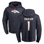 Choea D.Broncos #1 Evan Engram Player Navy Pullover Hoodie Limited Stitched Jerseys