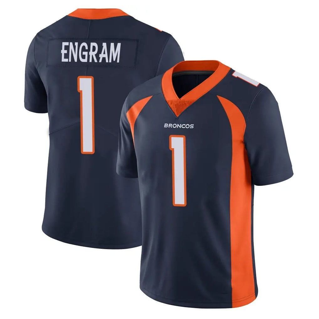 Choea D.Broncos #1 Evan Engram Player Navy Vapor Untouchable Limited Game Stitched Jerseys