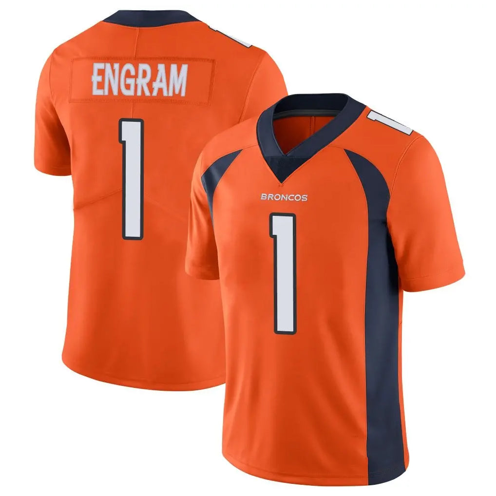 Choea D.Broncos #1 Evan Engram Player Orange Color Vapor Untouchable Limited Game Stitched Jerseys