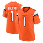 Choea D.Broncos #1 Evan Engram Player Orange Home Game Stitched Jerseys